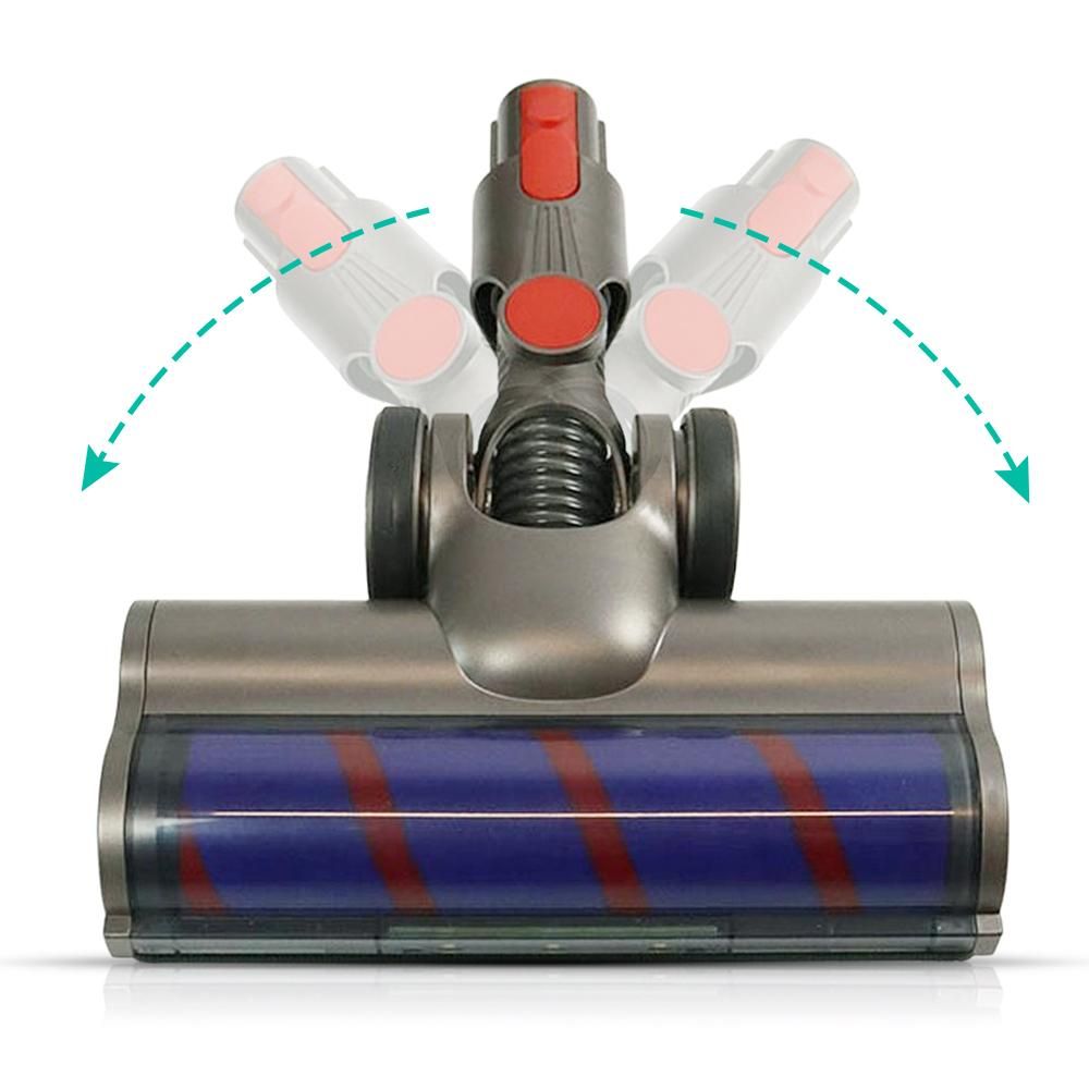 Bristle Roller Brush Household Vacuum Cleaner Replacement Accessories Carbon Fiber Floor Brush Head Front LED Lights for Dyson V7 V8 V10 V11 V15