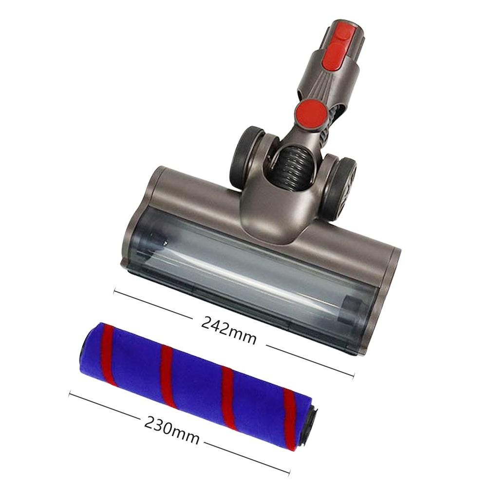 Bristle Roller Brush Household Vacuum Cleaner Replacement Accessories Carbon Fiber Floor Brush Head Front LED Lights for Dyson V7 V8 V10 V11 V15