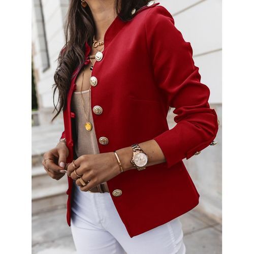 Ladies Suits Button Women Suits Slim-fit Women Coat Long-sleeved Jacket
