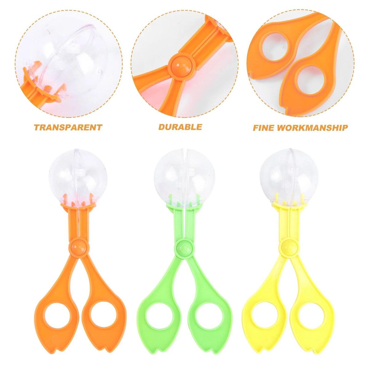 Bug Catcher Scissors Kids Catchinsect Clamp Tongs Scooperkitfor Reptile Scoopers Catching Feeding Tweezers Handy Scissor Tool
