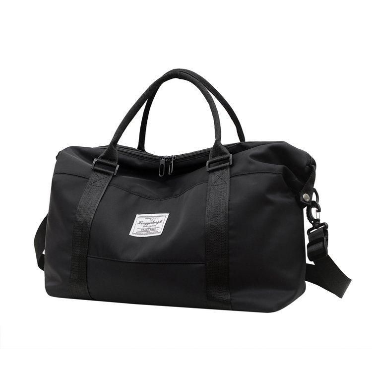 Nylon large bag women 2021 new large-capacity casual handbag light clothing dry and wet separation fitness bag light grey