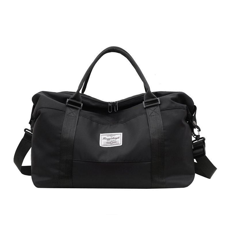 Nylon large bag women 2021 new large-capacity casual handbag light clothing dry and wet separation fitness bag light grey