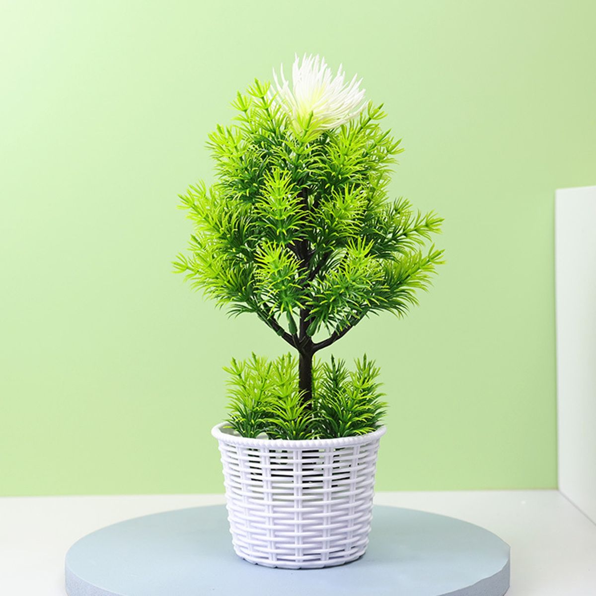 Plant Bonsai Increase Vitality Faux Potted Bonsai White