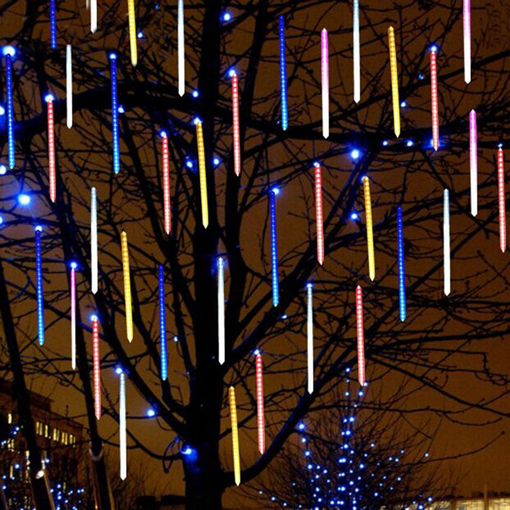 Led Meteor Shower Rain Tubes 20cm 30cm  String Light Drop/icicle Snow Fall String Xmas Party Decor Outdoor Waterproof--white--20CM