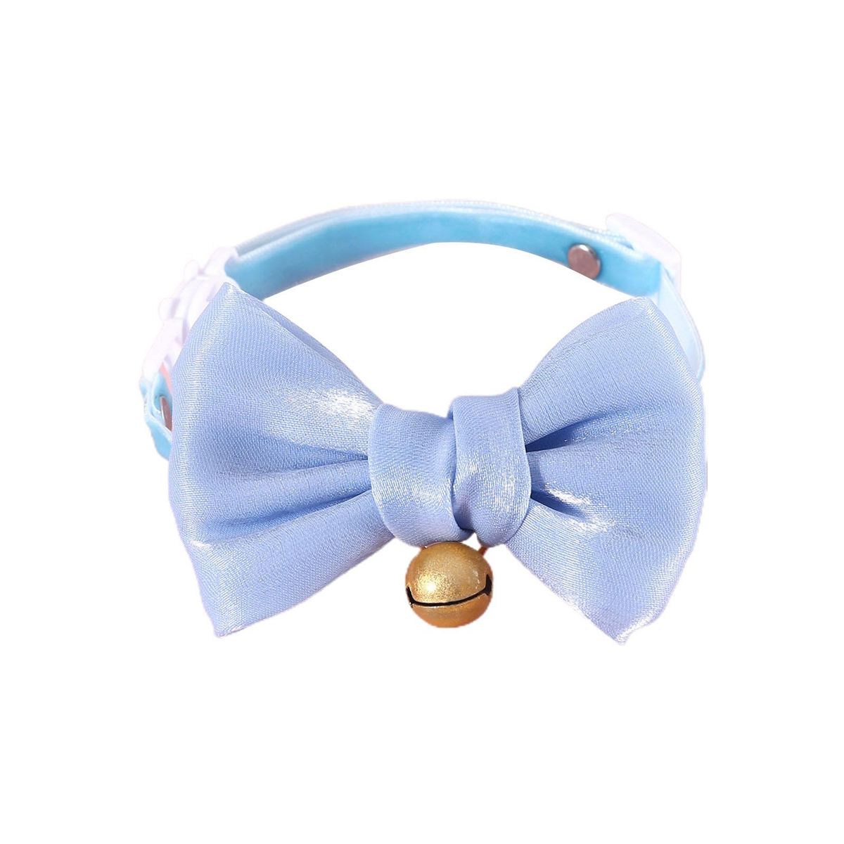 Dog Collar Teddy Necklace Tie with Bell Blue