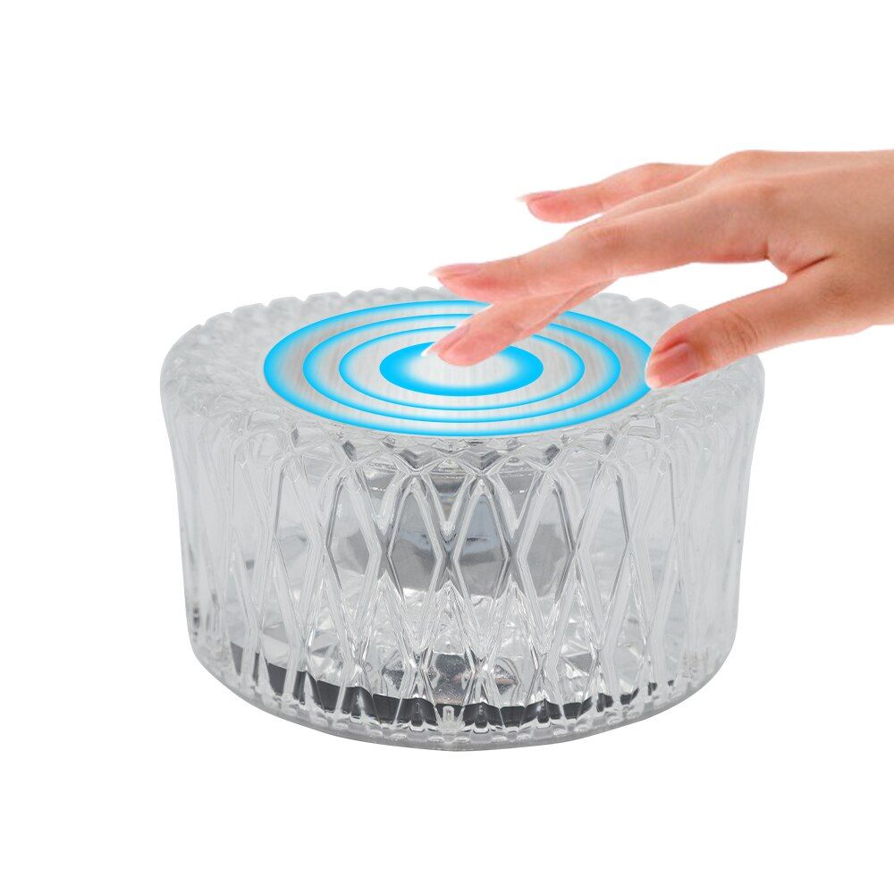 CCT RGB Desklamp Night Light Rechargeable Touch Remote Control Colorful Crystal LED Table Lamp For Bedroom Living Room Decor