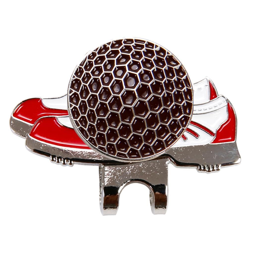 Golf Hat Clip With Detachable Golf Ball Marker With Size