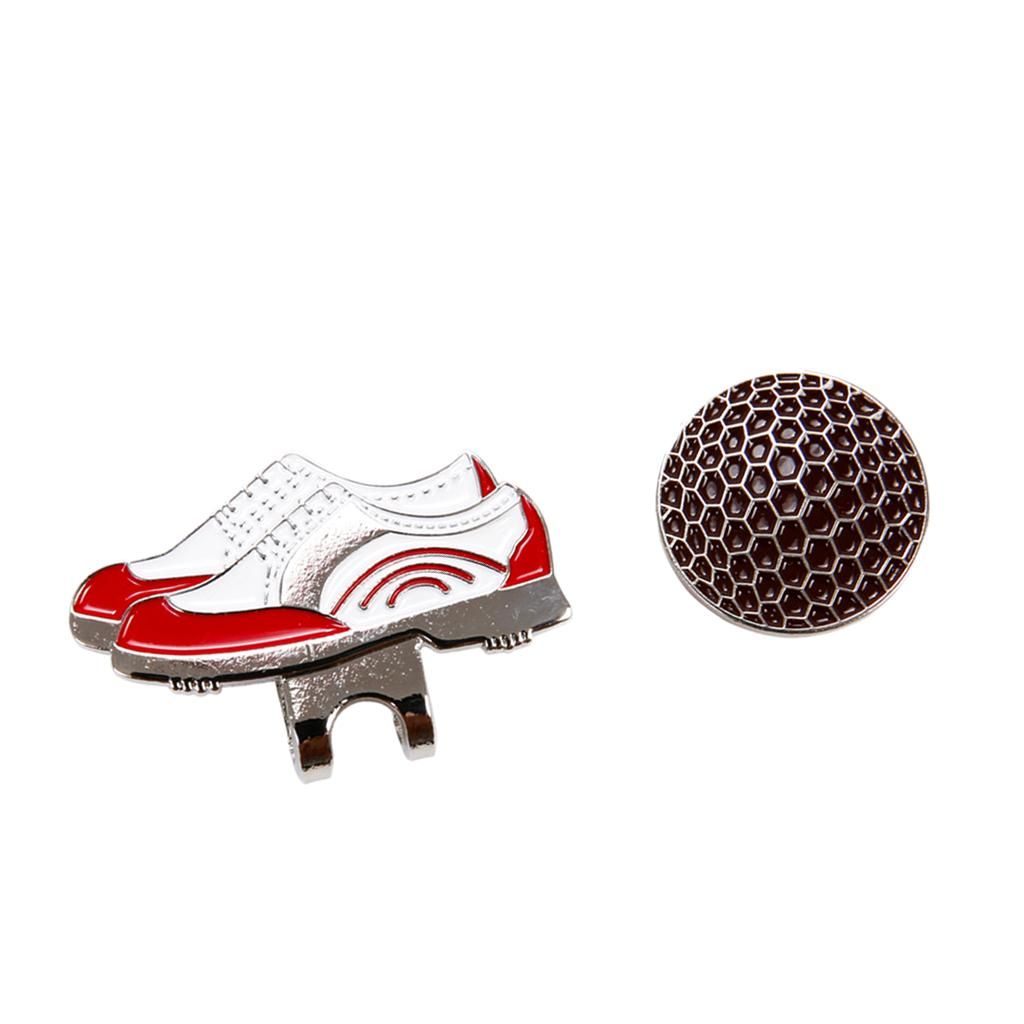 Golf Hat Clip With Detachable Golf Ball Marker With Size