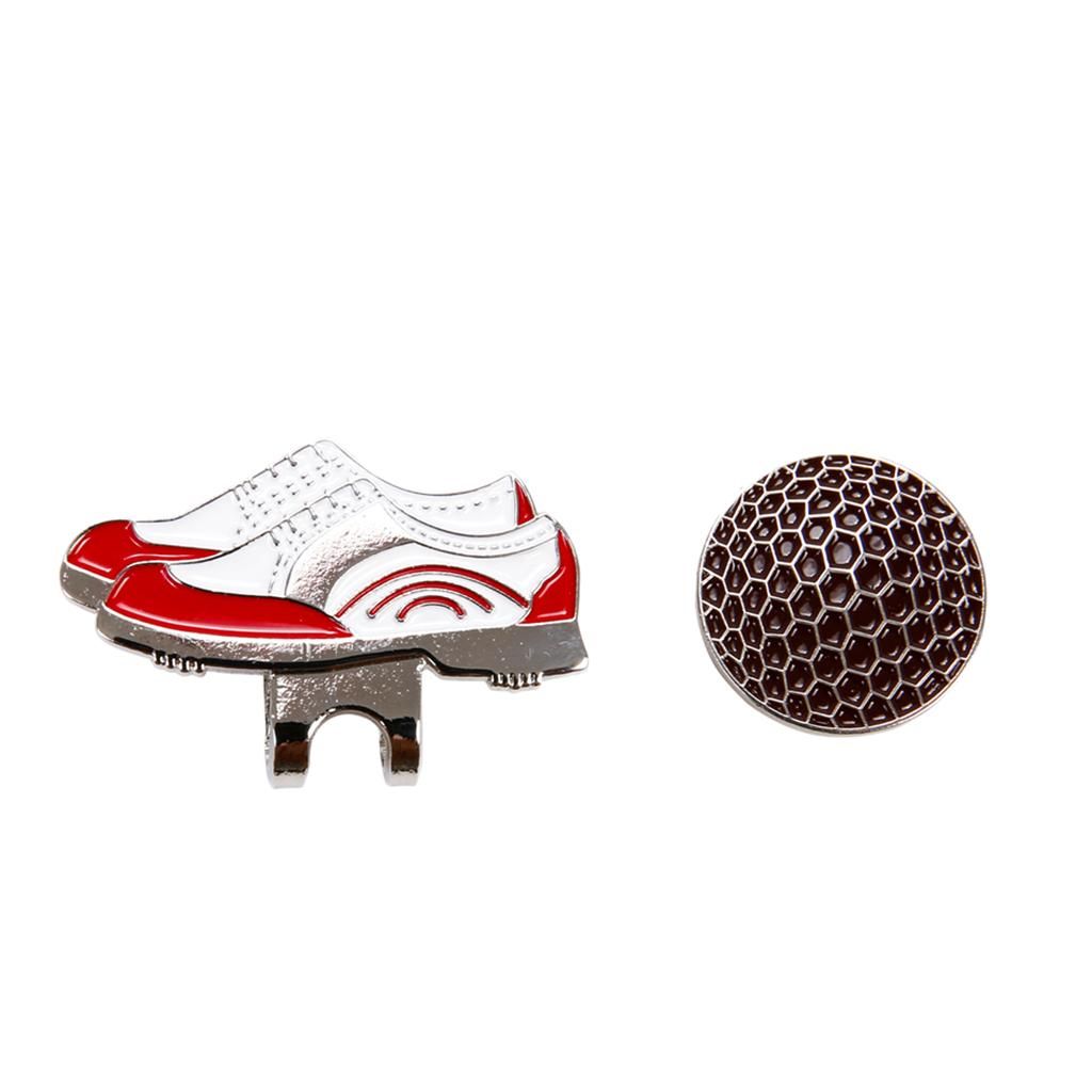 Golf Hat Clip With Detachable Golf Ball Marker With Size