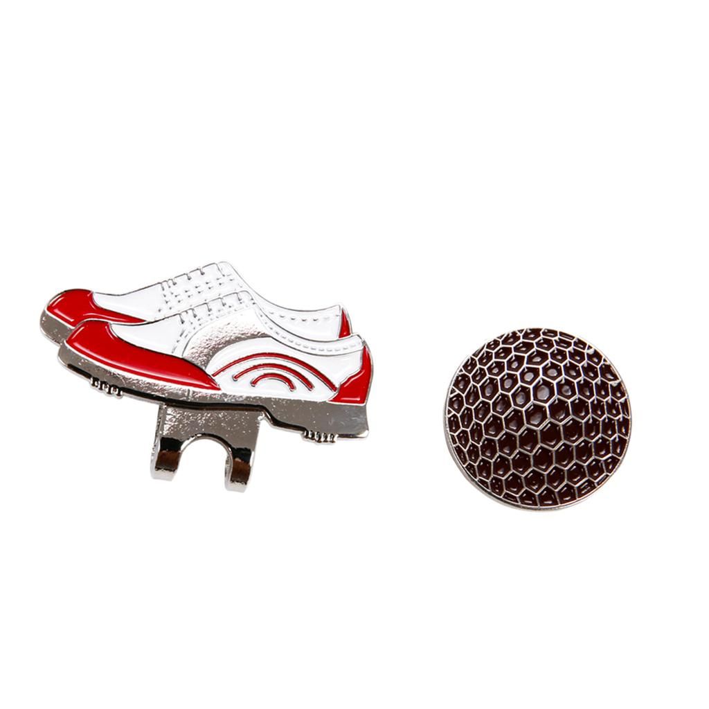Golf Hat Clip With Detachable Golf Ball Marker With Size