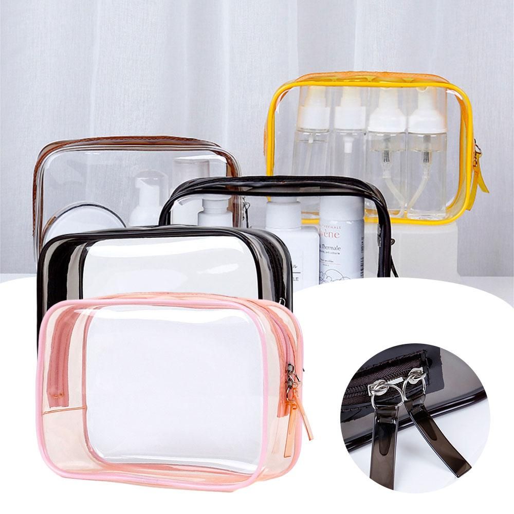 PVC Cosmetic Storage Bag Transparent Saving Space Handbag