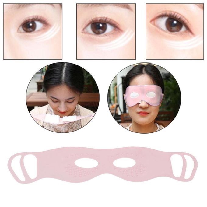 Eye Mask 3D Tailoring Silicone For Puffiness Reduce Eyes Dry Pink