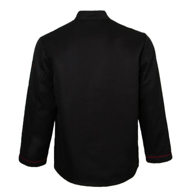 Chef Coat Jacket Men Women Restaurant Kitchen Long Sleeve XXXL Black