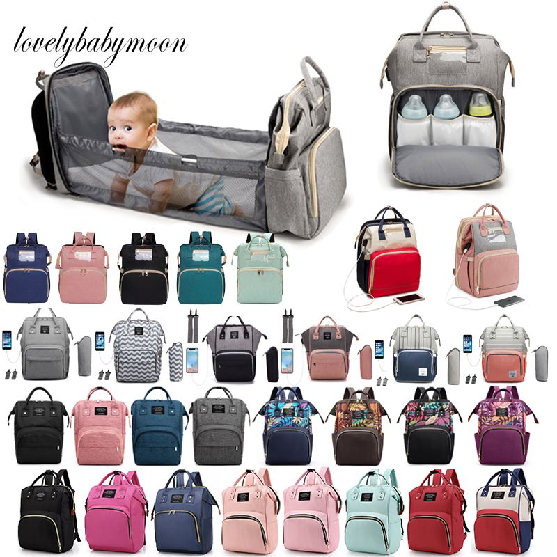 (Green USB ZYB)Drop Shipping Large Capacity Diaper Bags