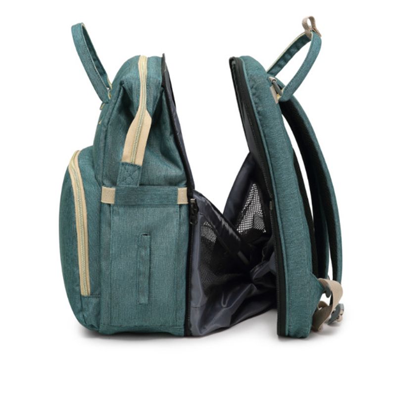 (Green USB ZYB)Drop Shipping Large Capacity Diaper Bags