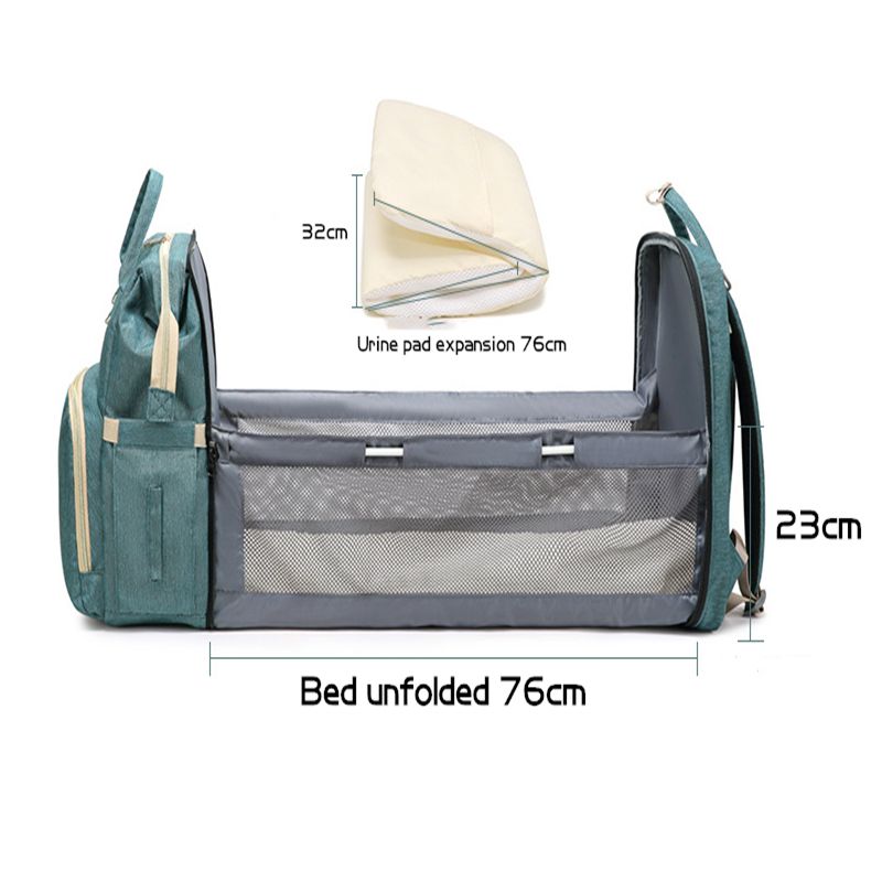 (Green USB ZYB)Drop Shipping Large Capacity Diaper Bags