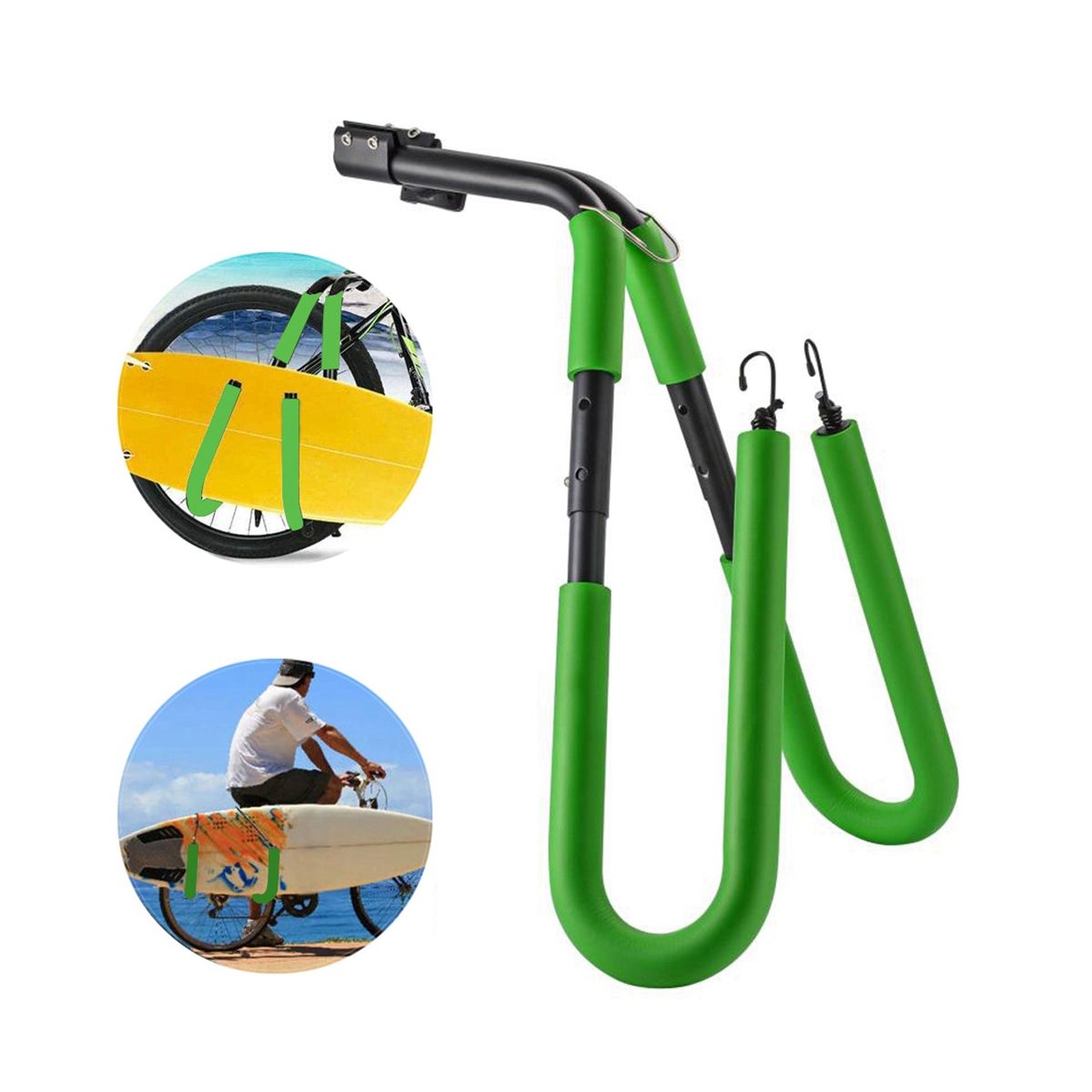 Bicycle Surfboard Rack 25-32mm Practical Bike Scooter Moped 8Inch Surfing Board Carrier Mount Holder Bracket
