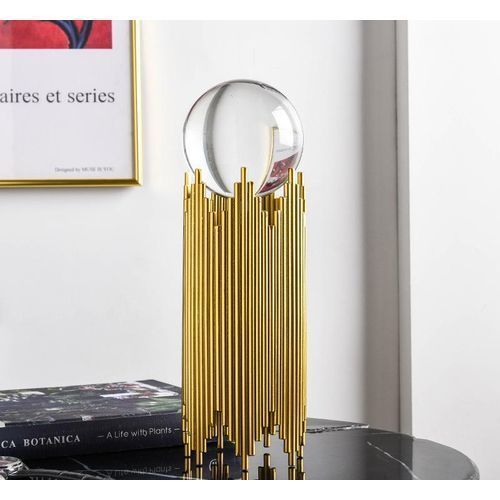 Decorative TV Console Decor With Crystal Ball
