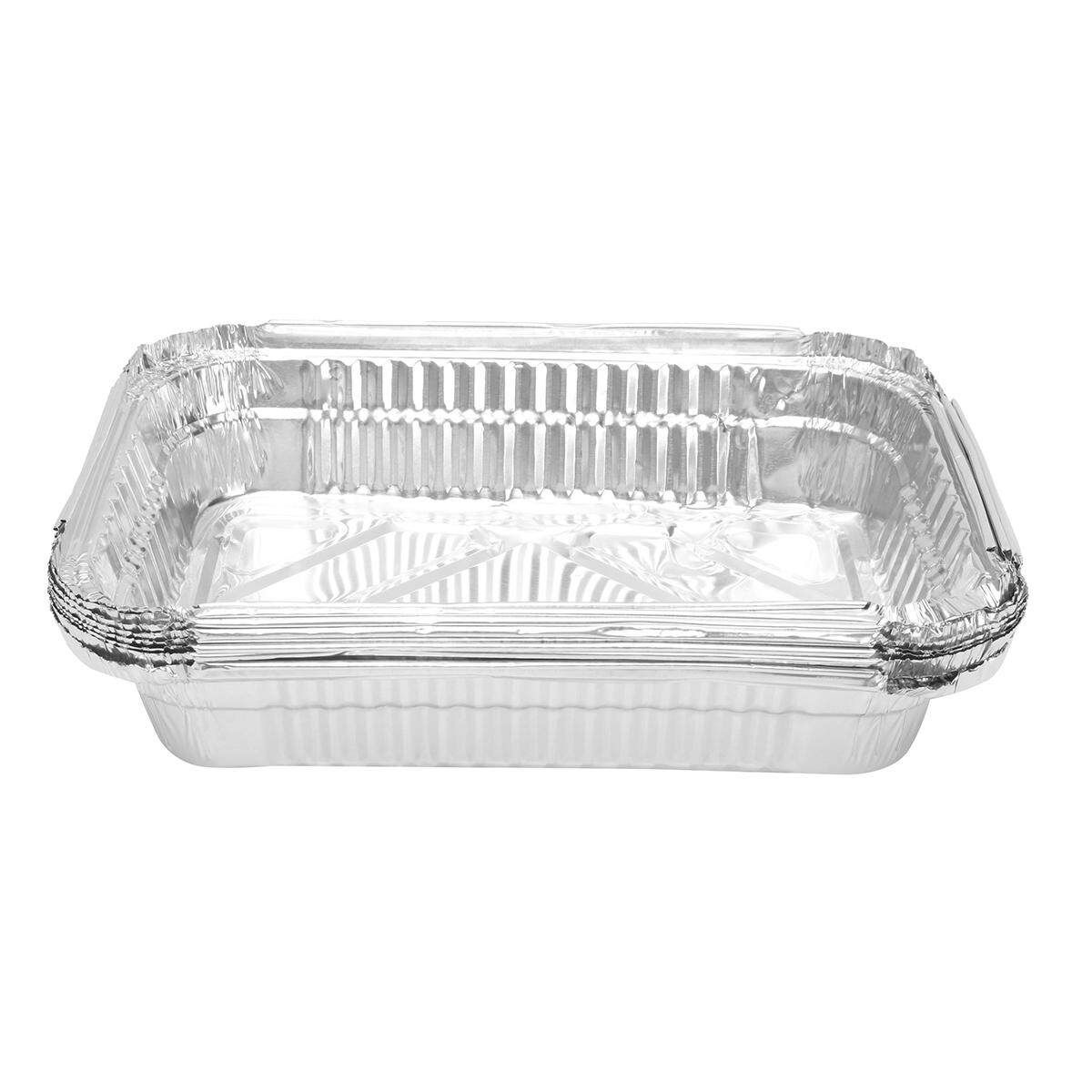 Lot 40 Set Aluminum Foil Trays BBQ Disposable Food Container Baking Pan /W Lids#850ml 850ML