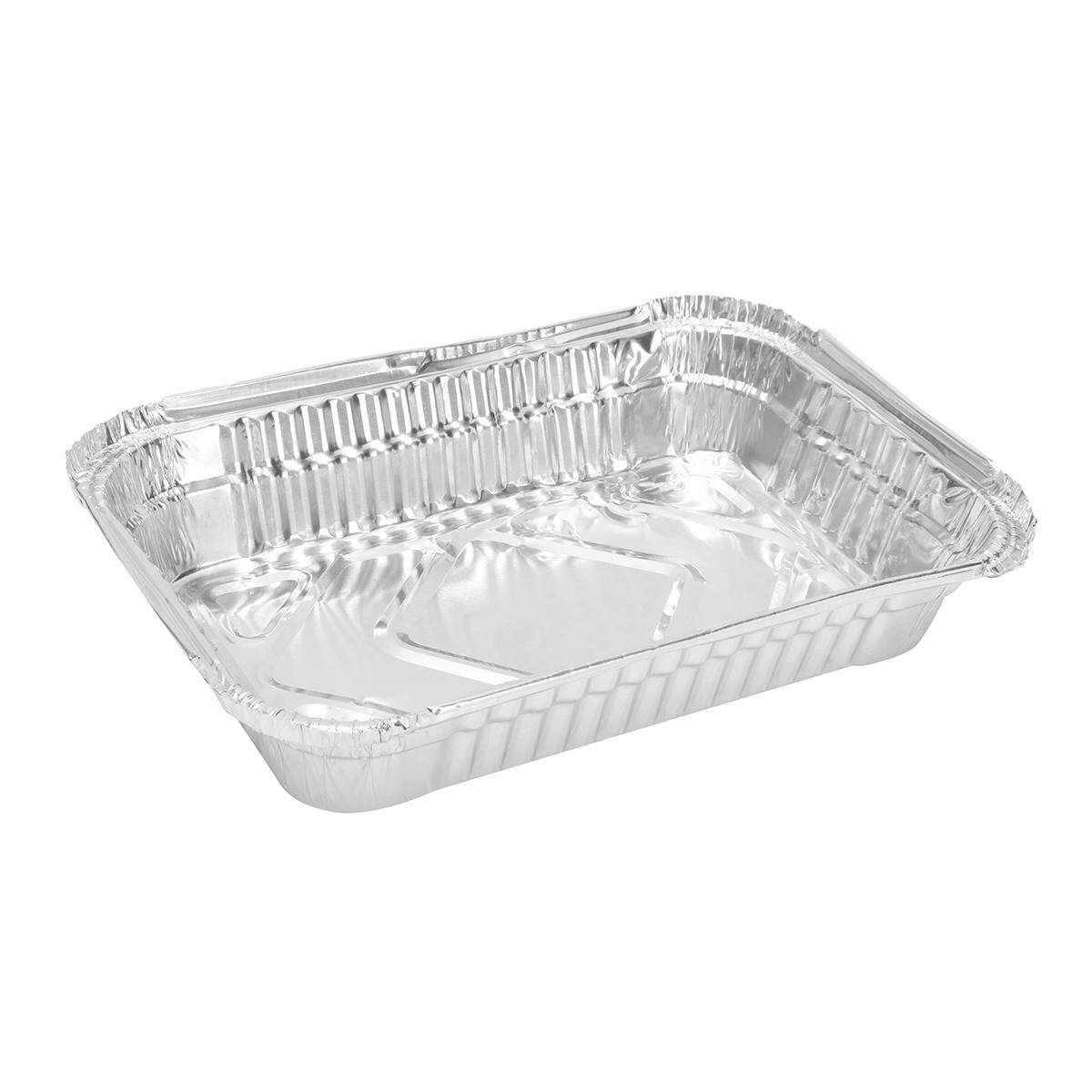 Lot 40 Set Aluminum Foil Trays BBQ Disposable Food Container Baking Pan /W Lids#850ml 850ML