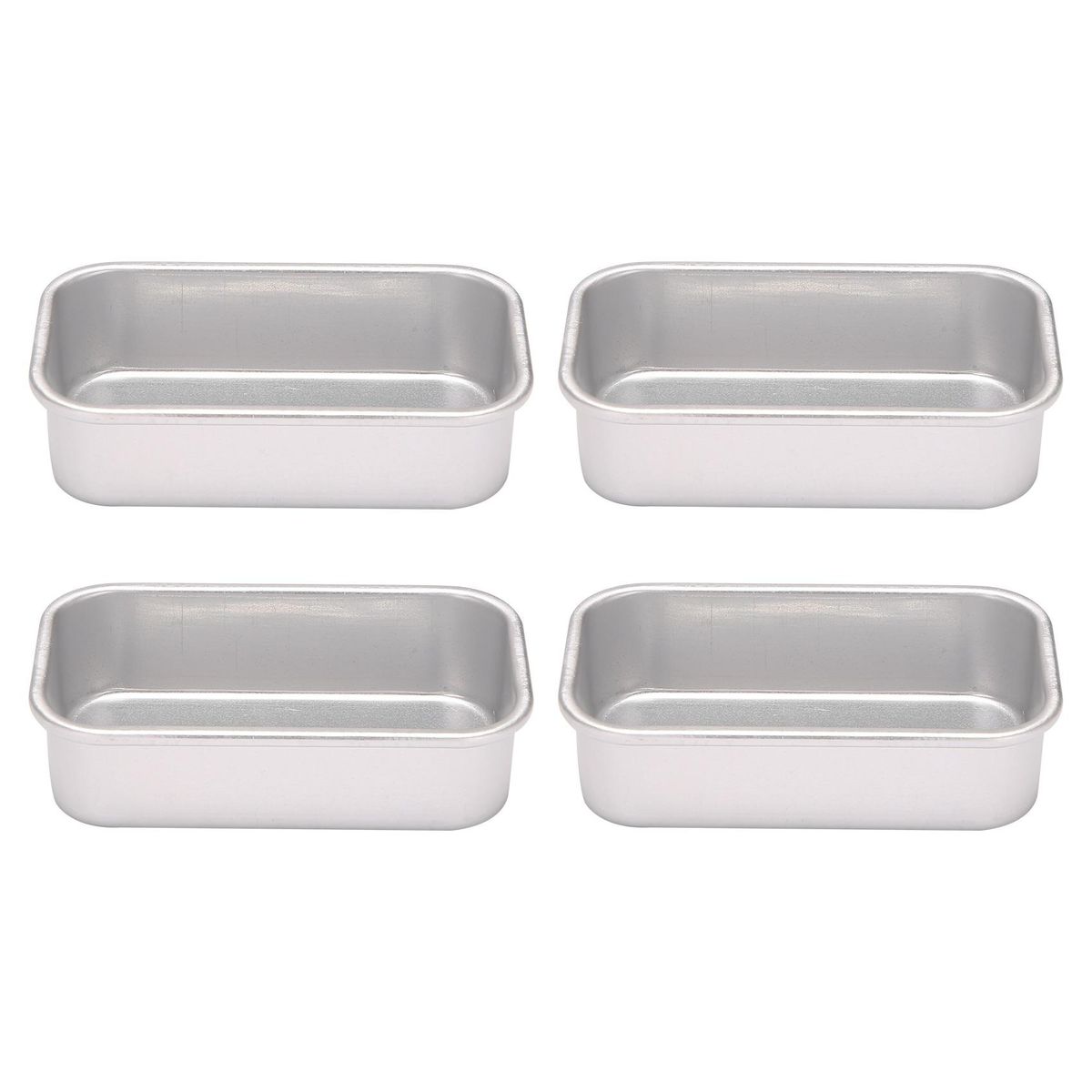 4Pcs Aluminum Alloy Loaf Tin Rectangular Non-Stick Bread Mould Bread Loaf Pans Baking Tools Kitchen Dining Bar Supplies