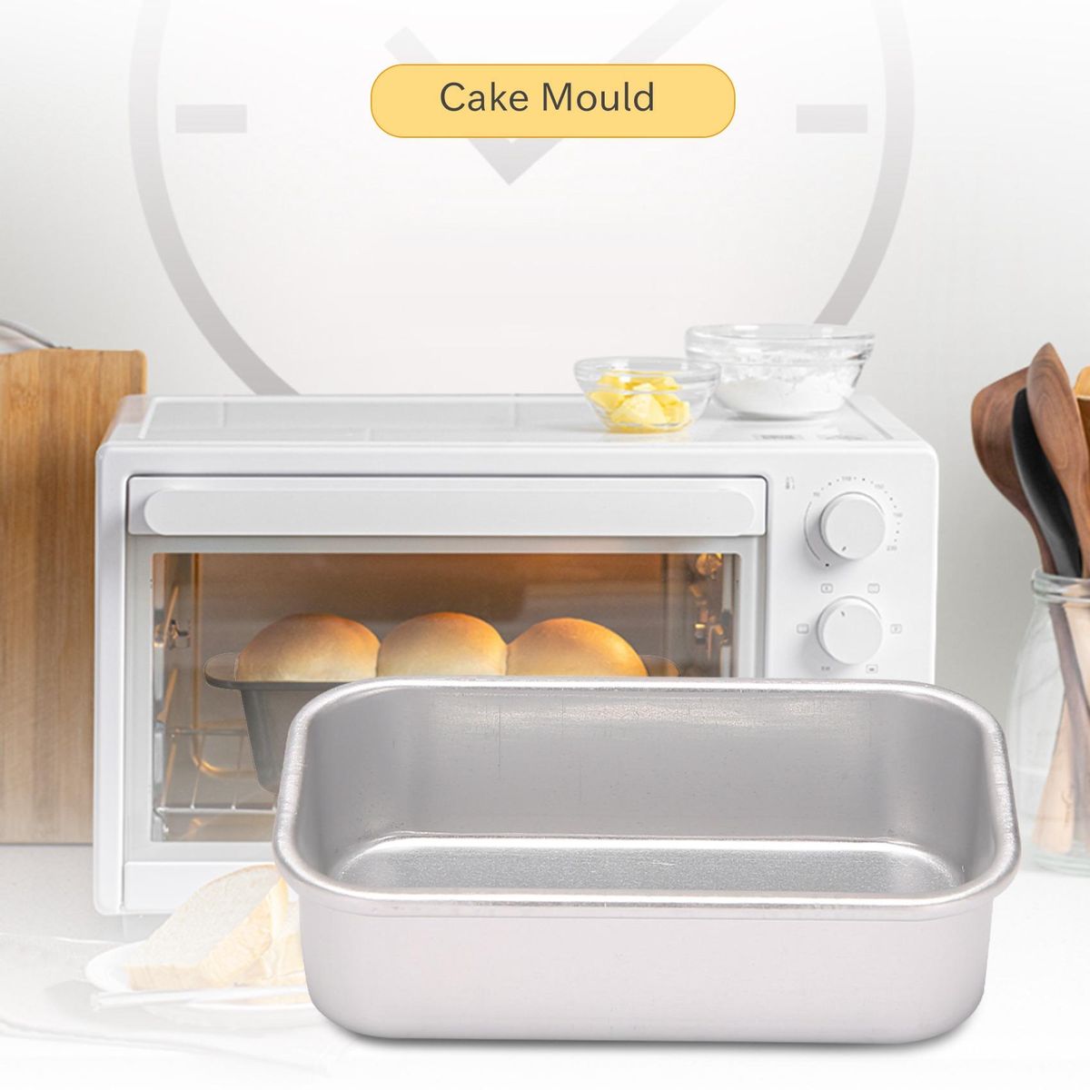 4Pcs Aluminum Alloy Loaf Tin Rectangular Non-Stick Bread Mould Bread Loaf Pans Baking Tools Kitchen Dining Bar Supplies