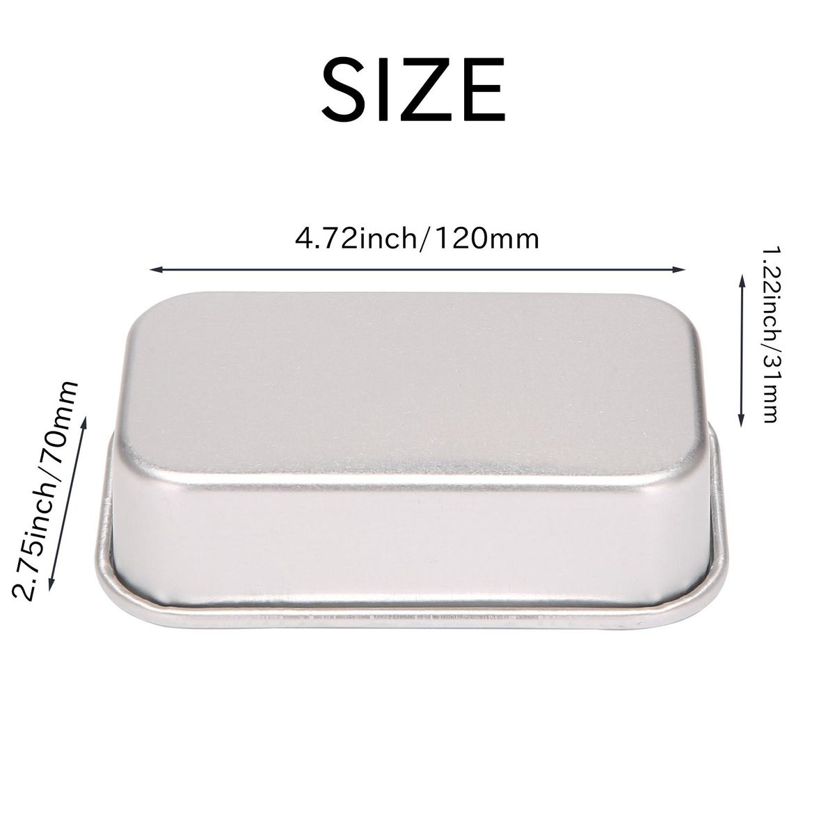 4Pcs Aluminum Alloy Loaf Tin Rectangular Non-Stick Bread Mould Bread Loaf Pans Baking Tools Kitchen Dining Bar Supplies