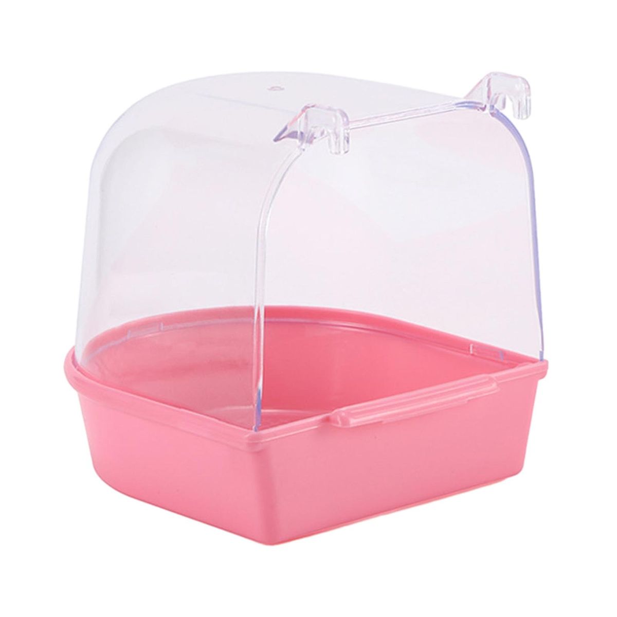 Bird Bath Tub Feather Haven Bird Bath Cage Hygienic Cozy Spa for Small Pink