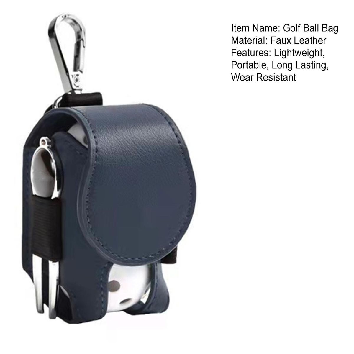 Golf Ball Waist Bag Golf Ball Waist Bag Holder Storage Pouch Blue