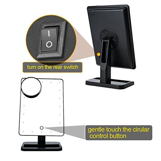 Bathroom Light Makeup Mirror 10x Magnifier Battery Vanity