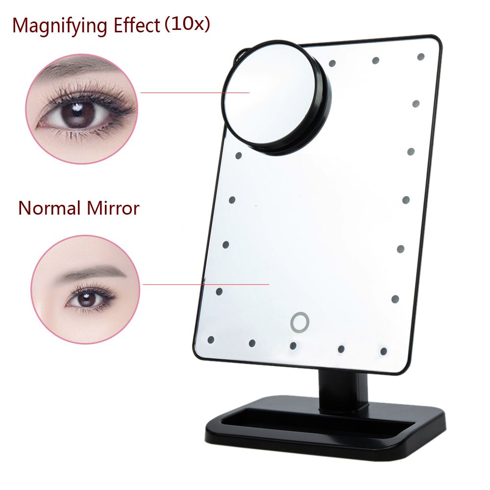 Bathroom Light Makeup Mirror 10x Magnifier Battery Vanity