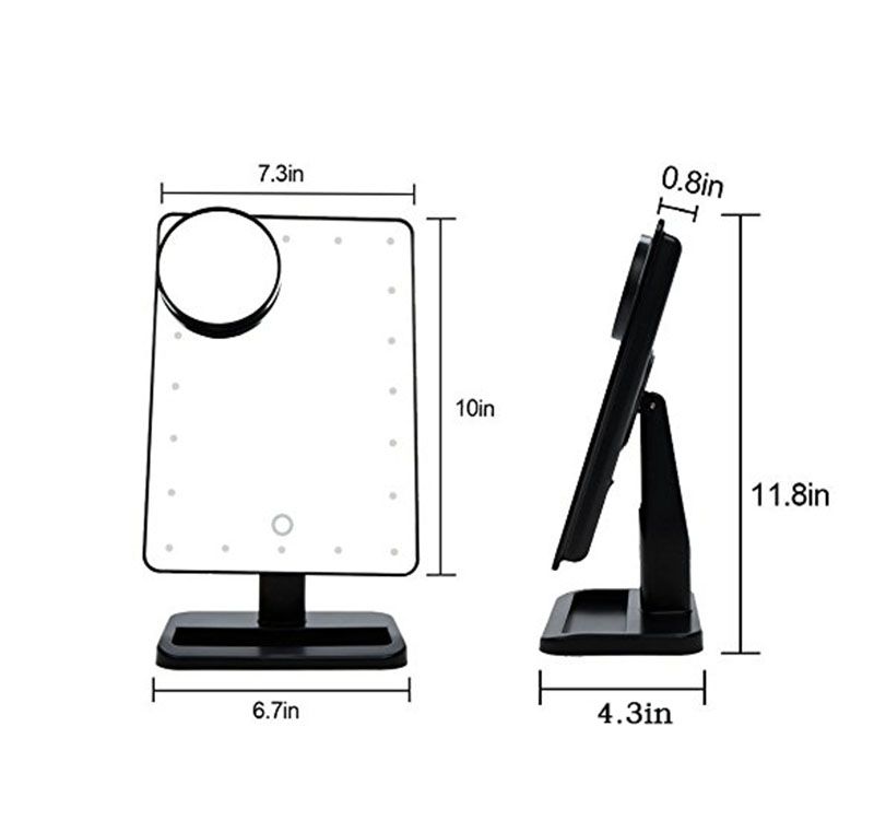 Bathroom Light Makeup Mirror 10x Magnifier Battery Vanity