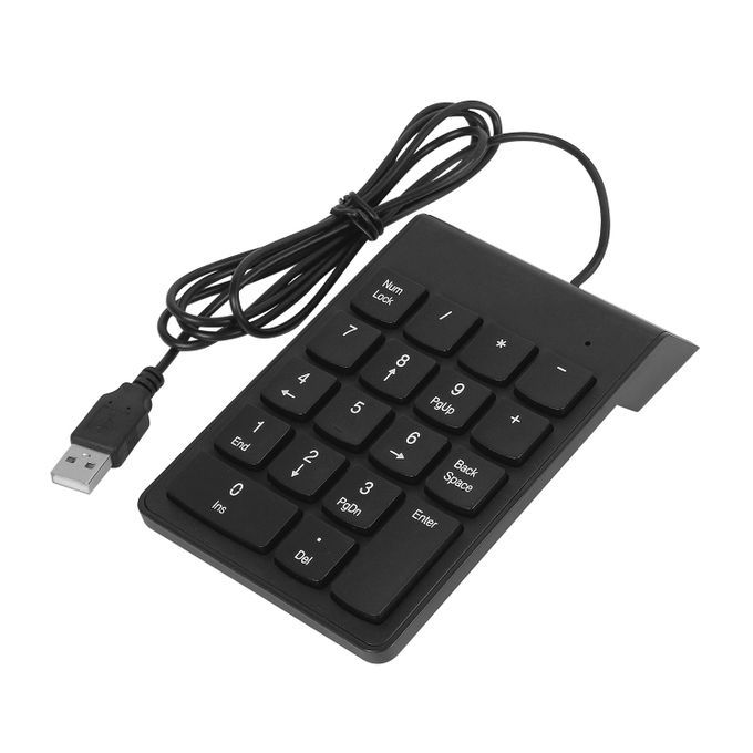 19-key Portable USB Wired Numeric Keypad For Business Office Home Using-Black