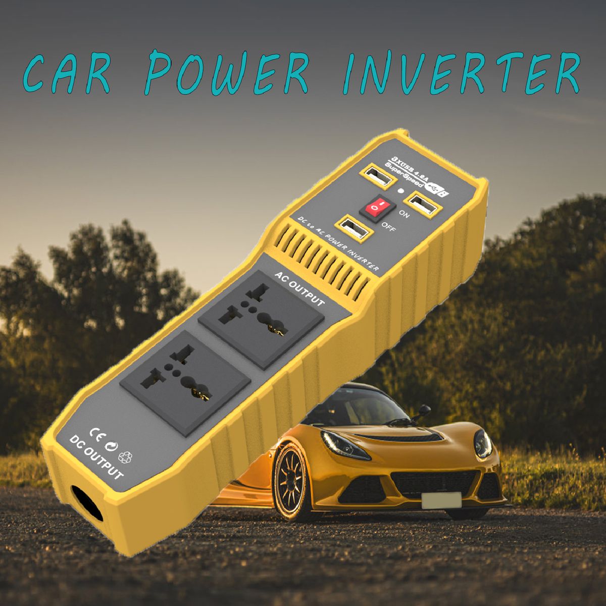 Power Inverter Stable Quick Charging Metal Power Converter-