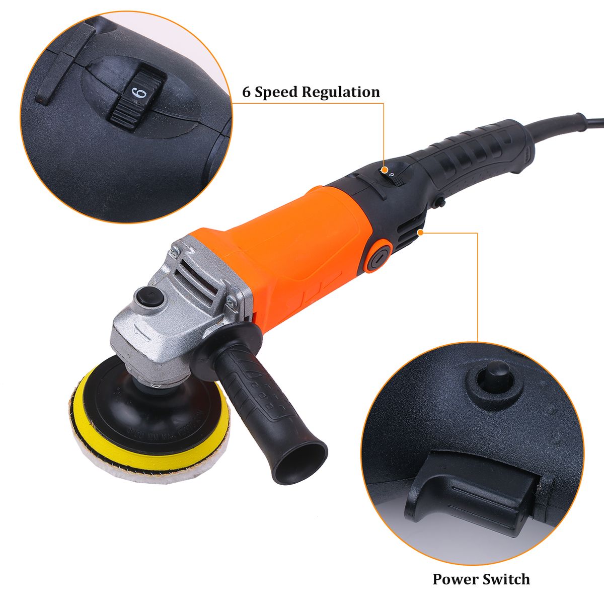 670W Angle Grinder Handheld Polishing Machine Sanding