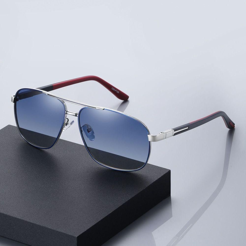 1PC Men's Aviator Sunglasses Square Metal Frames Shades Glasses