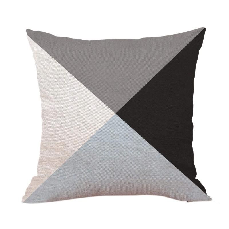 Decorative Throw Pillow Covers Only For Couch, Sofa, Or Bed Set Of 4 Modern Design Geometric Stitching Pattern And Bird Pattern Set (18 X 18 Inch)