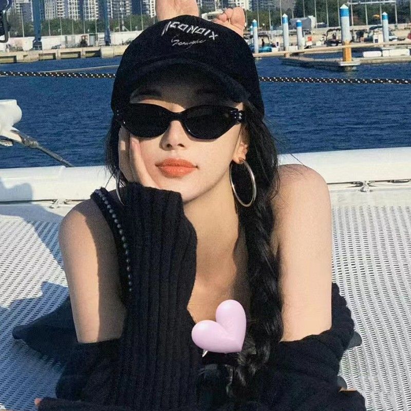 Retro Cateye Sunglasses Female Small Face Ins Sunglasses
