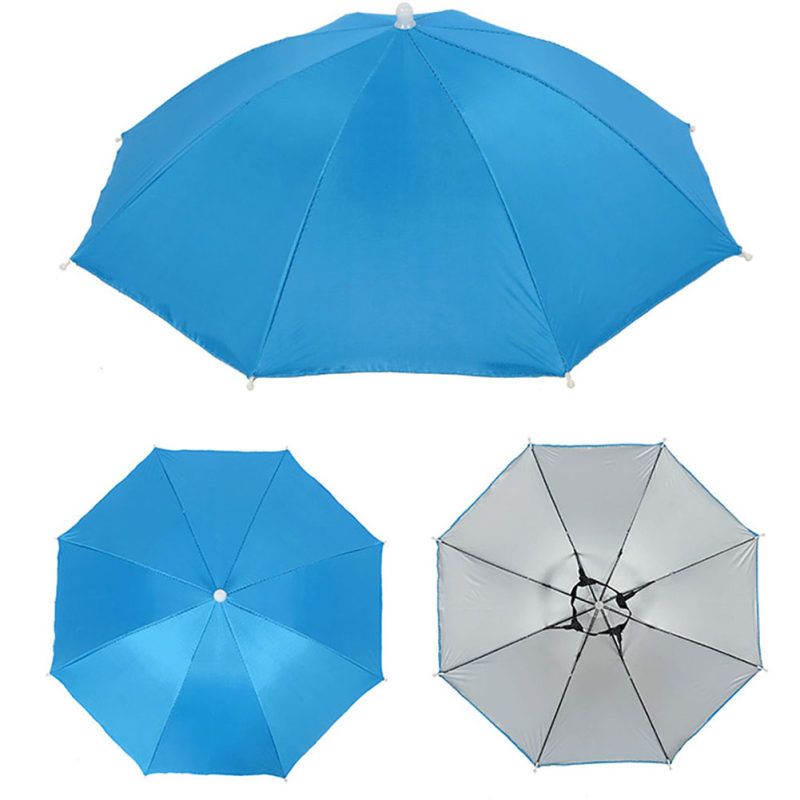 Outdoor Foldable Anti-Rain Sun Shade Adult Head-Pink