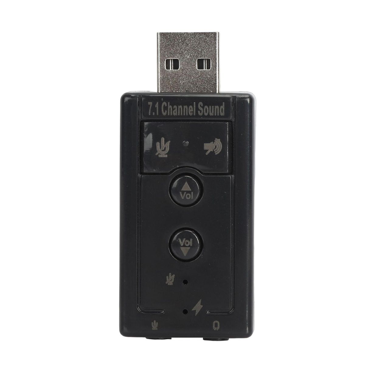 Audio Sound Card Analog 7.1 Channel USB Sound Card Adapter Black