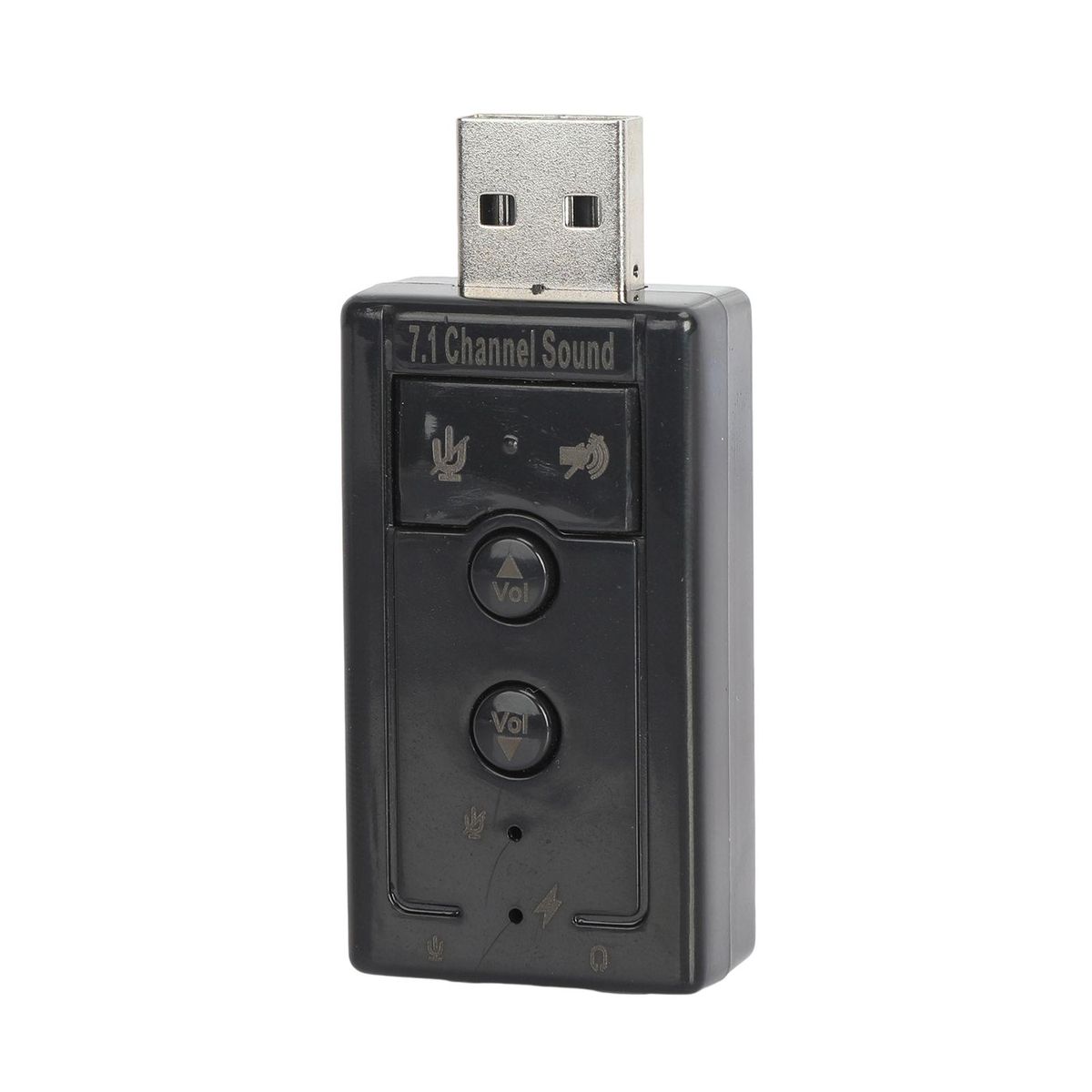 Audio Sound Card Analog 7.1 Channel USB Sound Card Adapter Black