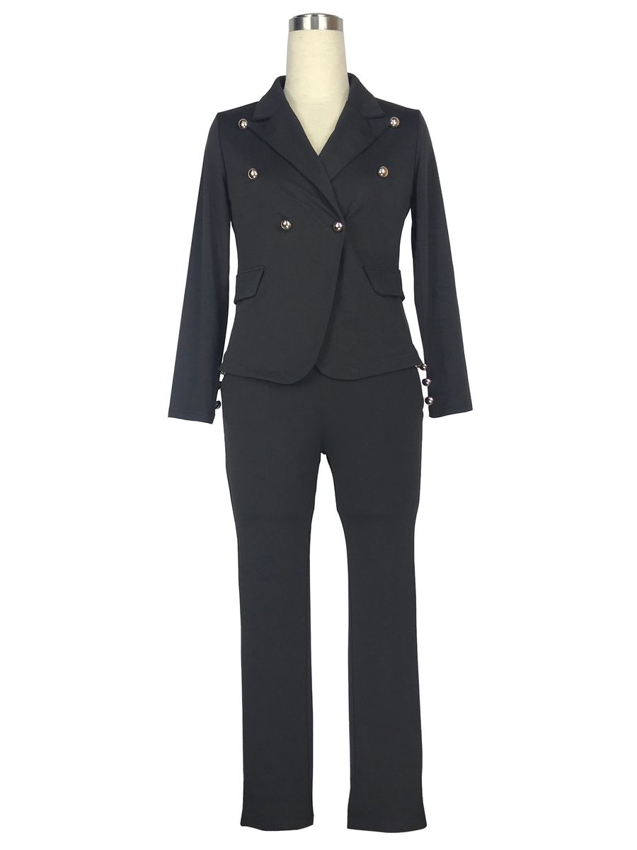 Women's 2 Piece Office Blazer Pant Suits