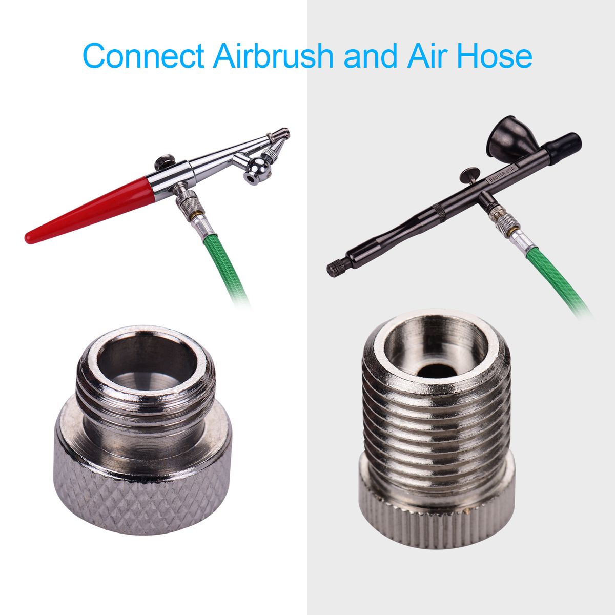 9pcs Airbrush Adapter Kit Multi-Size Fitting Connector Set