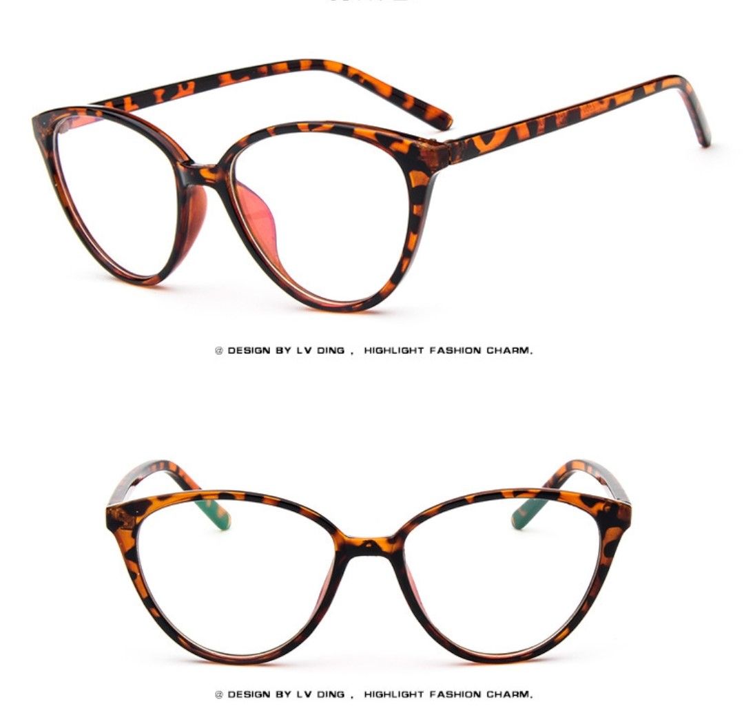 Retro Cat Eye Optical Fashion Glasses Leopard Skin Frames