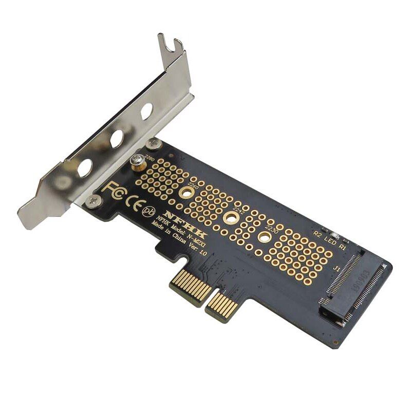 NVMe PCIe M.2  SSD To PCIe X1 Adapter Card PCIe X1 To M.2 Card With Bracket PCI-E M.2 Adapter For