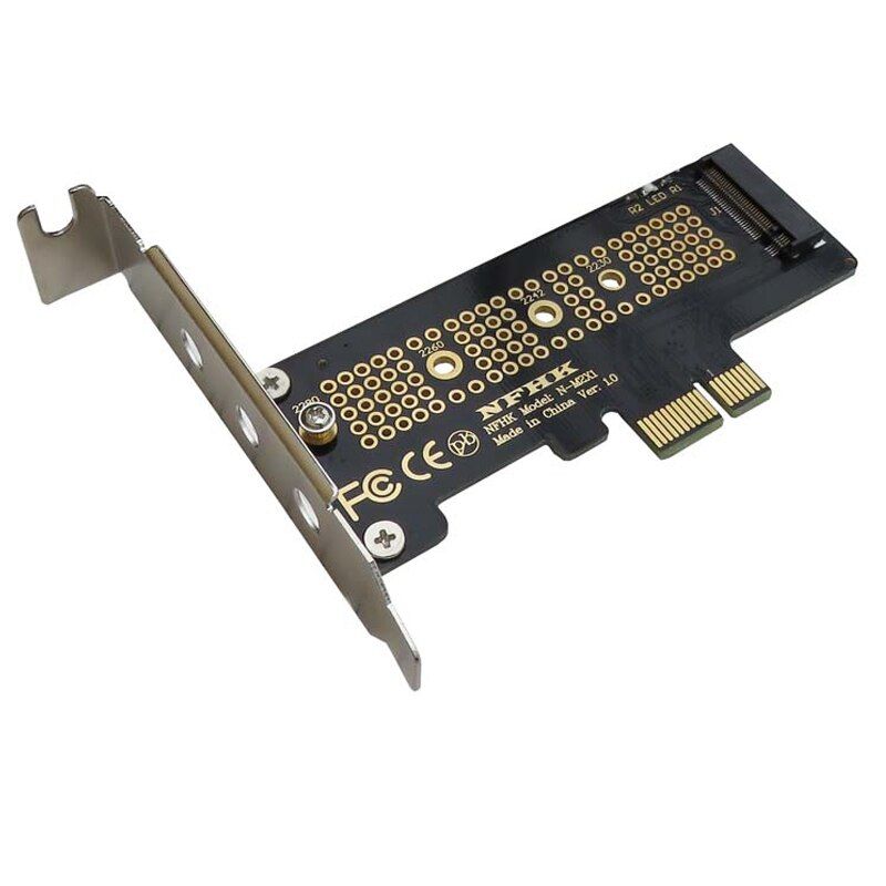 NVMe PCIe M.2  SSD To PCIe X1 Adapter Card PCIe X1 To M.2 Card With Bracket PCI-E M.2 Adapter For