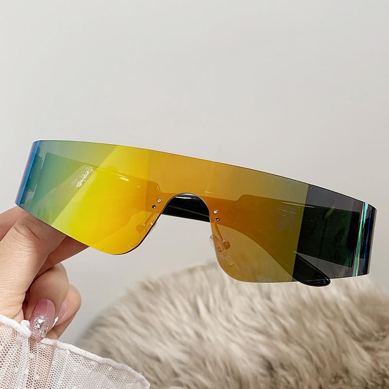 Women's Sunglasses Technology Sense Couple Sunglasses Yellow