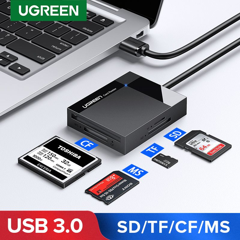 USB 3.0 Card Reader SD Micro SD TF CF MS Compact Flash Card