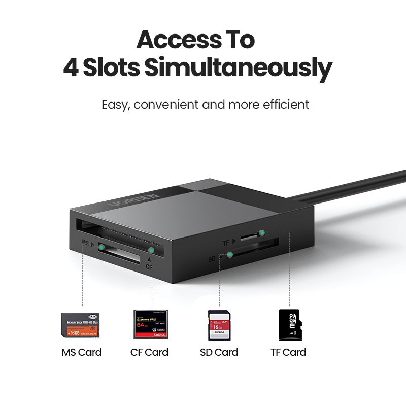 USB 3.0 Card Reader SD Micro SD TF CF MS Compact Flash Card
