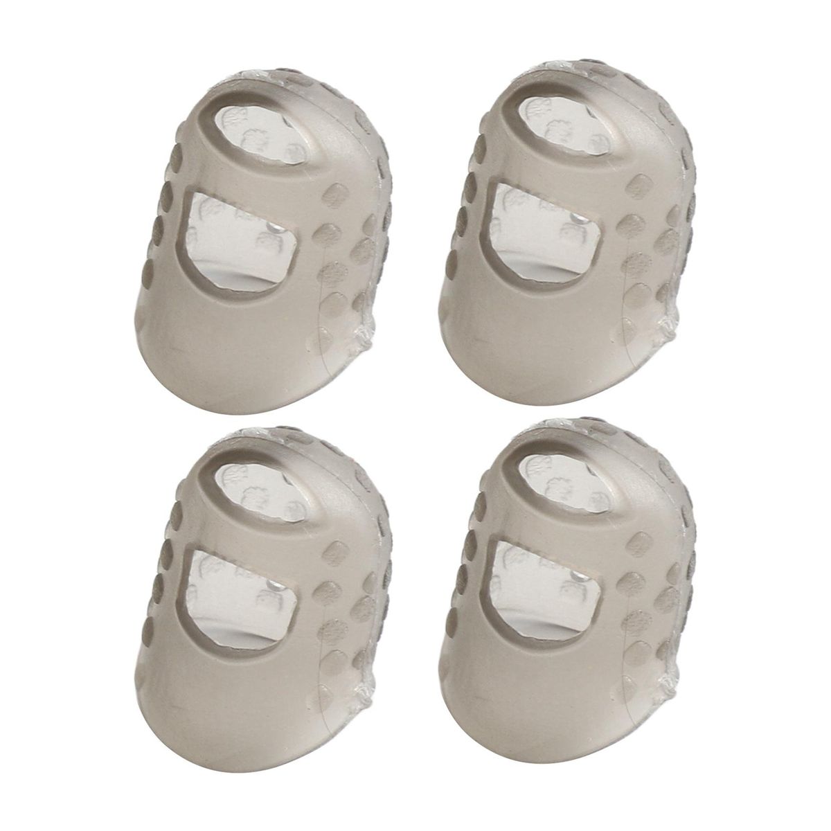 4pcs New Soft Silicone Guitar Thumb Finger Picks Protector Fingertips  Gray XS